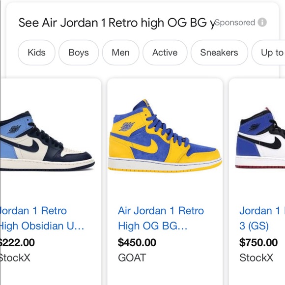 ❌SOLD🚫Air Jordan 1 Retro high OG BG yellow/blue - Picture 3 of 9